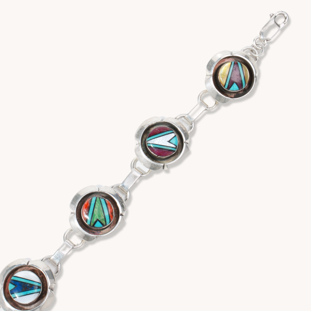 Zuni Inlay Chain Bracelet