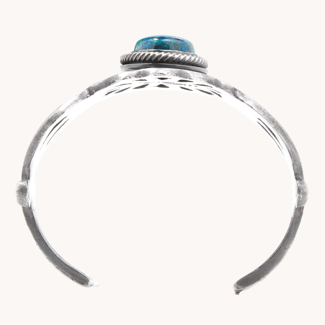 Cast Azurite Cuff Bracelet