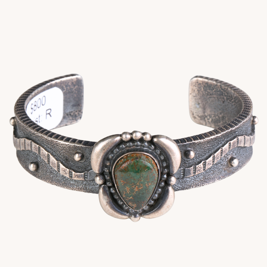 Tufa cast Turquoise cuff