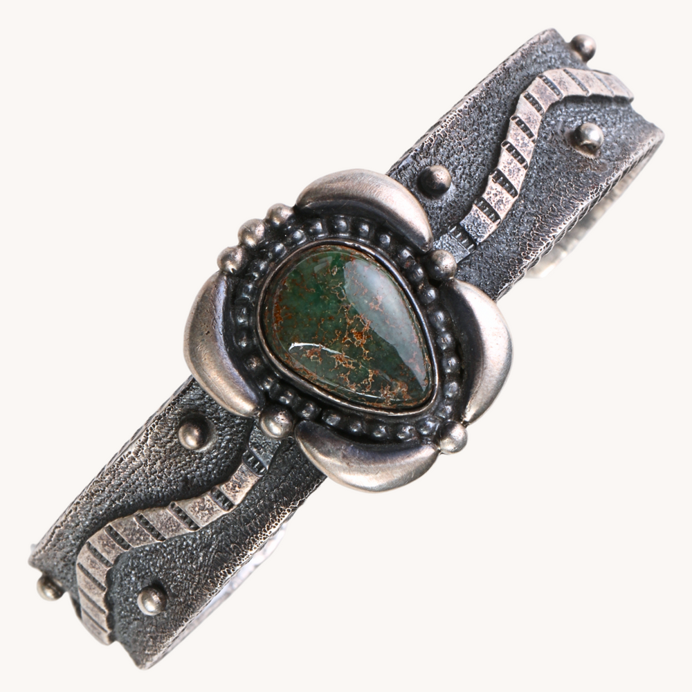 Tufa cast Turquoise cuff