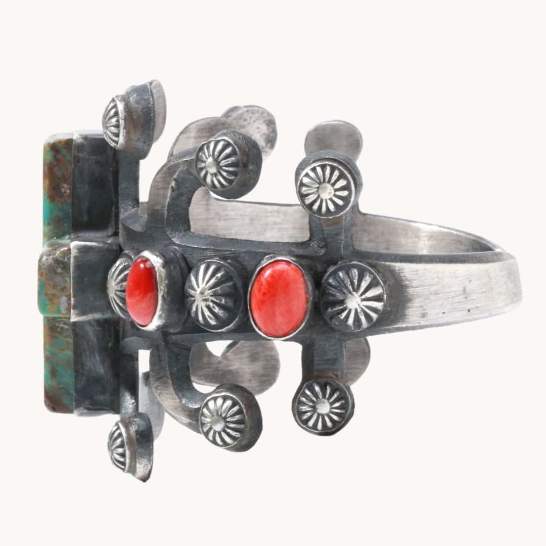 Tufa Cast Turquoise Statement Cuff