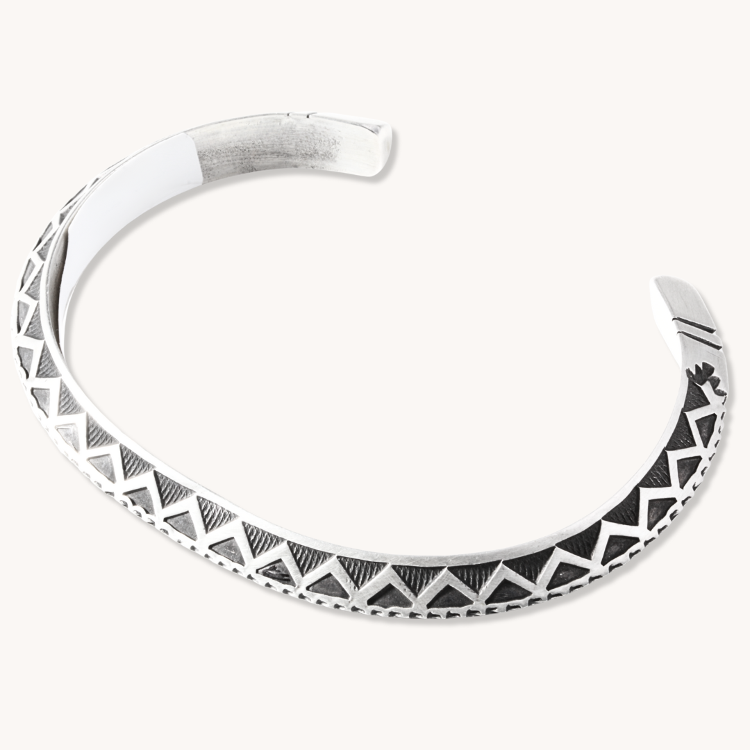 Hand-Stamped Triangle Stackable Bracelet