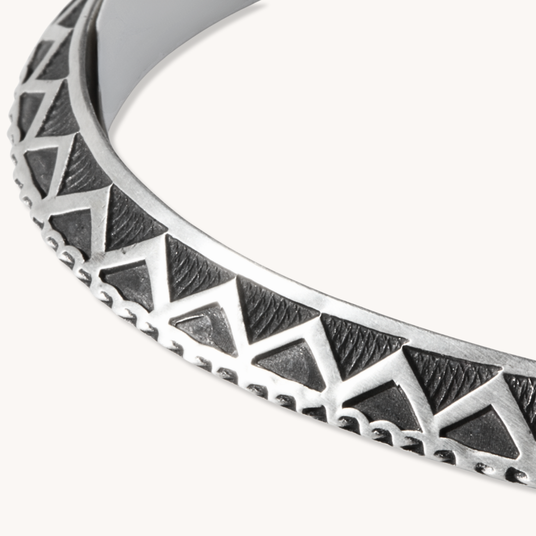 Hand-Stamped Triangle Stackable Bracelet