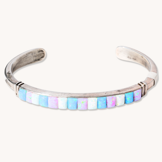 Multicolor Opal Inlay Bracelet