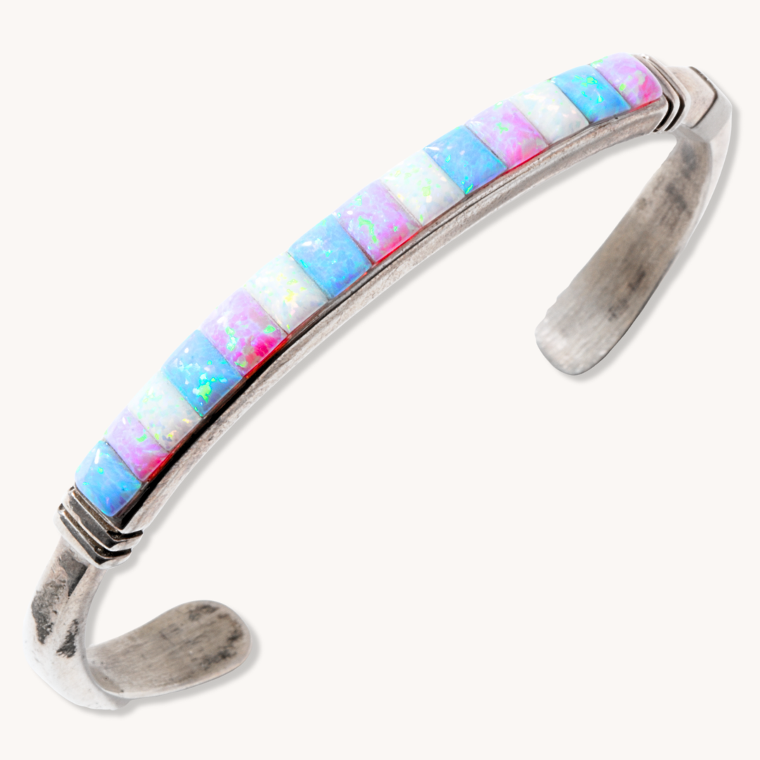 Multicolor Opal Inlay Bracelet