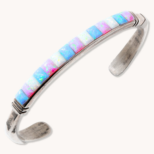 Multicolor Opal Inlay Bracelet