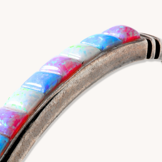 Multicolor Opal Inlay Bracelet