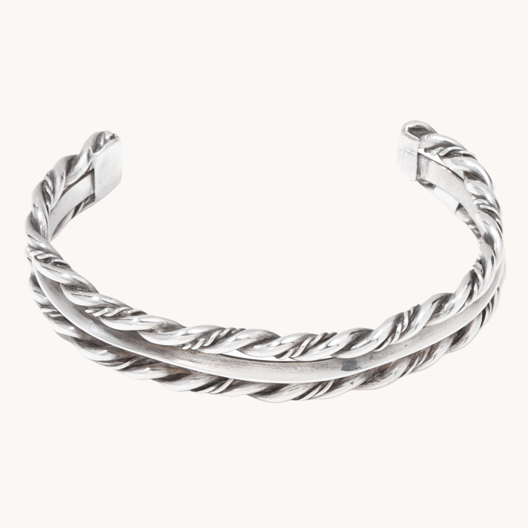 Handmade Silver Twist Bracelet