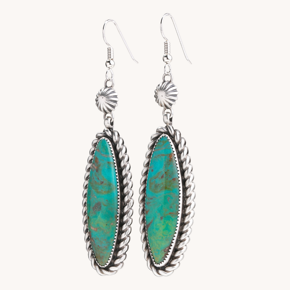 Statement Turquoise Dangle Earrings