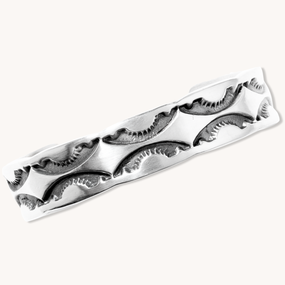 Hand-Stamped Sterling Silver Cuff Bracelet