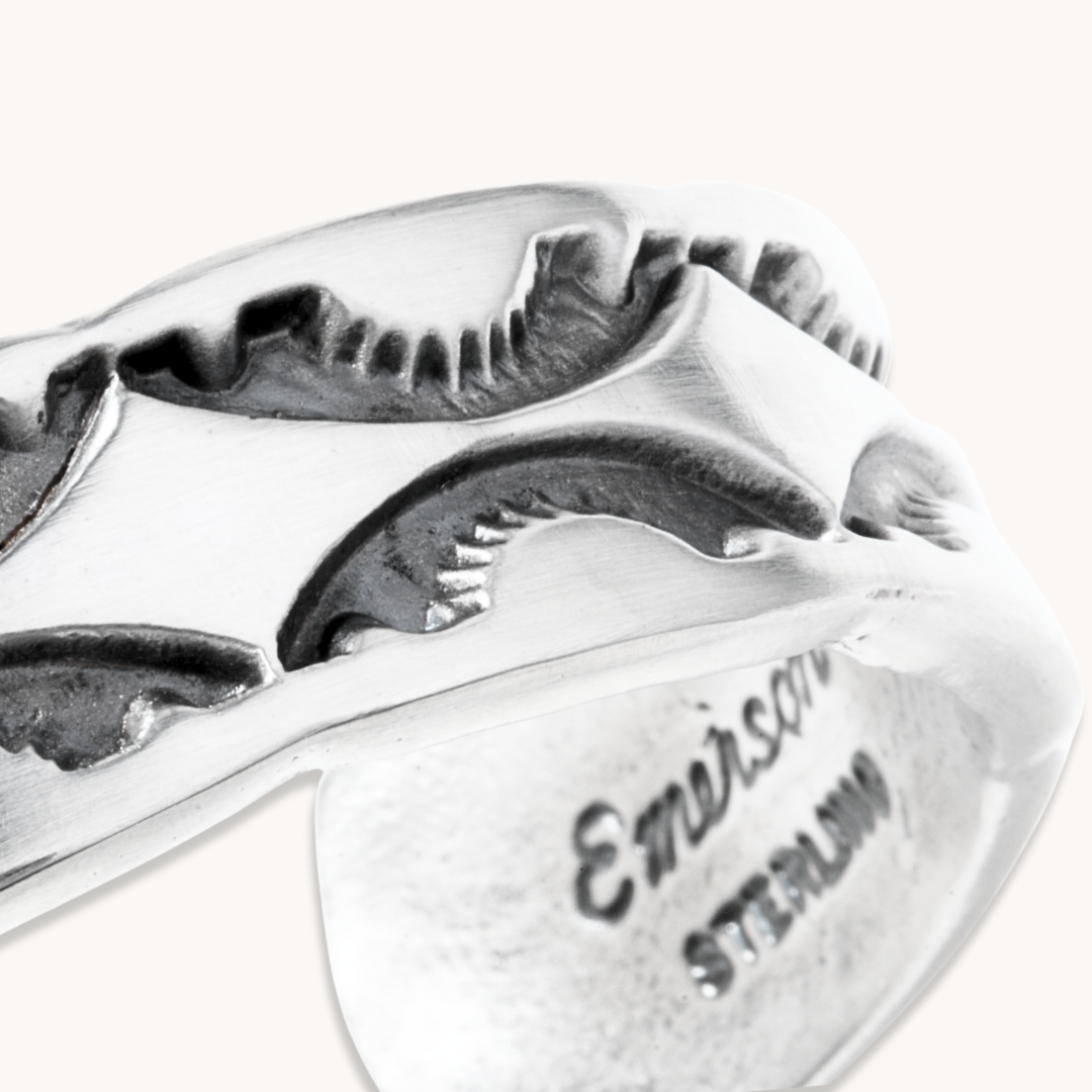 Hand-Stamped Sterling Silver Cuff Bracelet