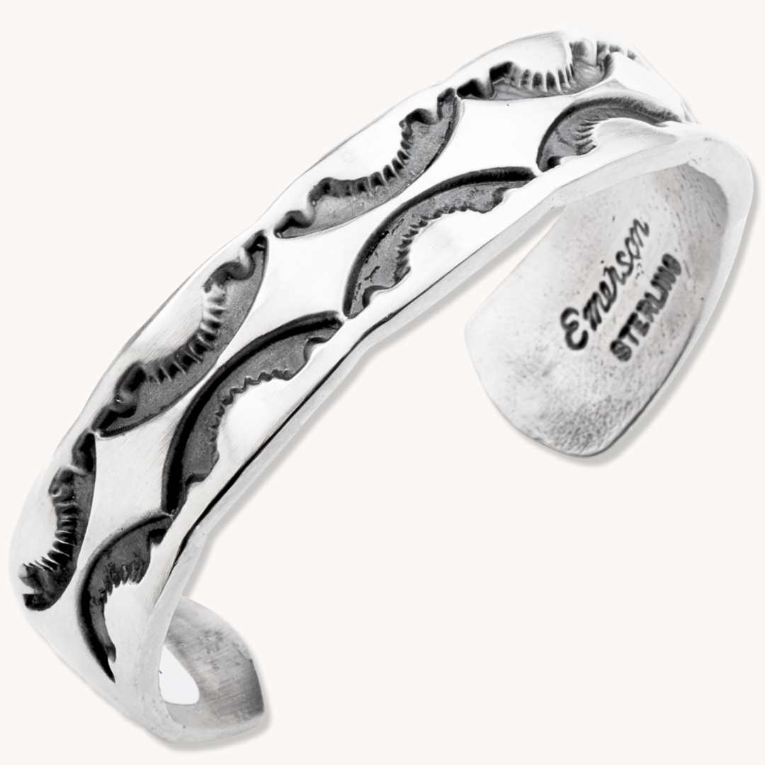 Hand-Stamped Sterling Silver Cuff Bracelet