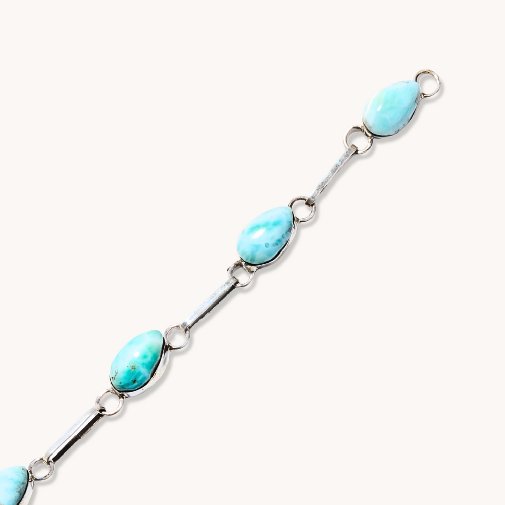 Handmade Larimar Chain Bracelet