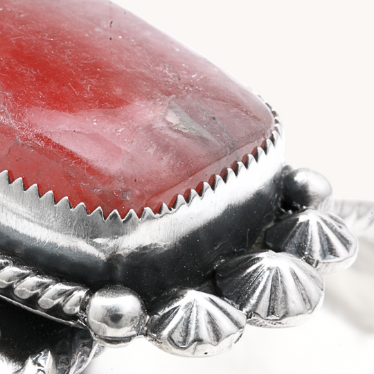 Rhodochrosite Wide Cuff Bracelet