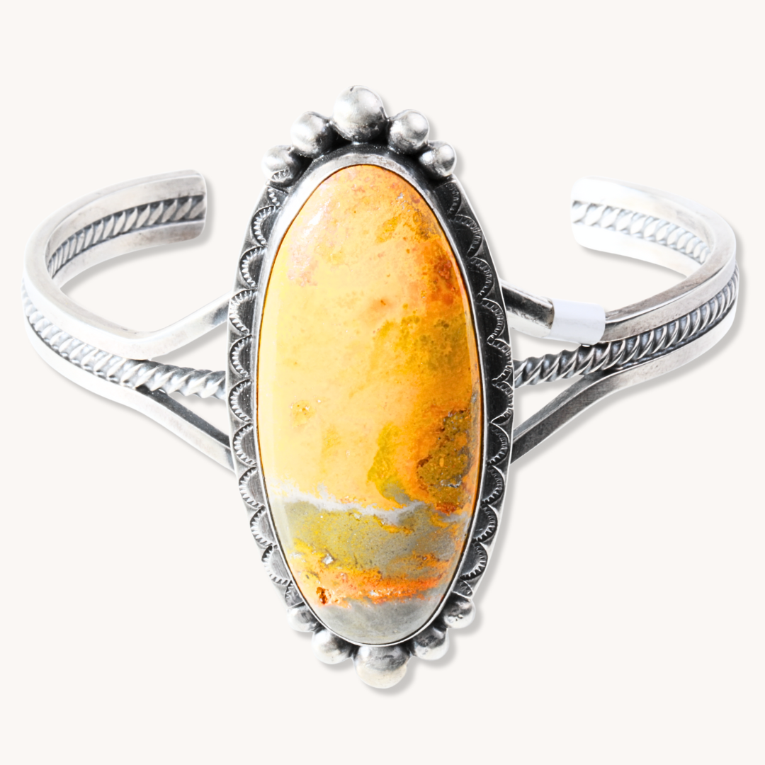 Bumblebee Jasper Cuff Bracelet
