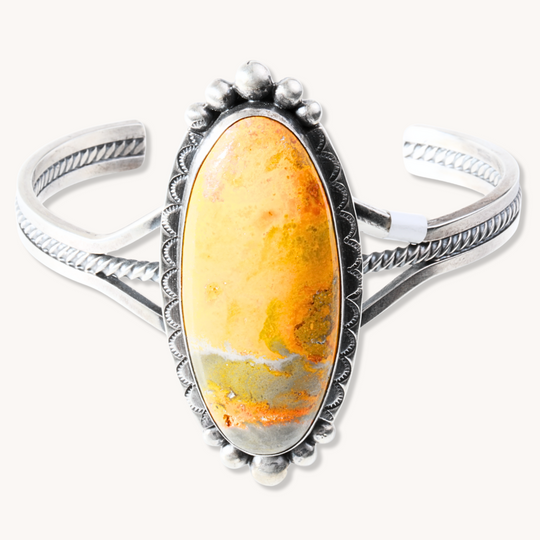 Bumblebee Jasper Cuff Bracelet