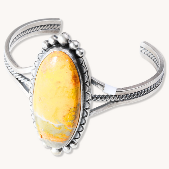 Bumblebee Jasper Cuff Bracelet