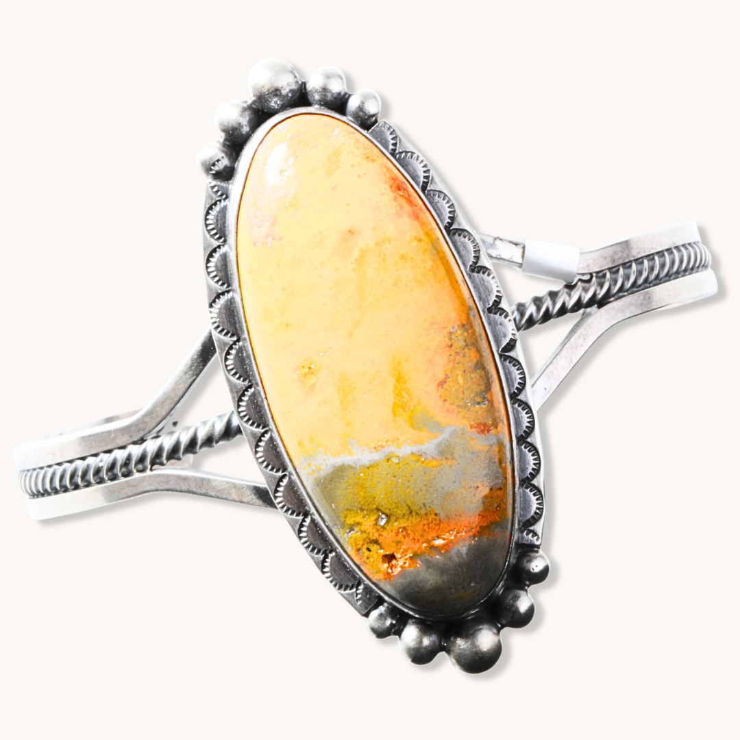Bumblebee Jasper Cuff Bracelet