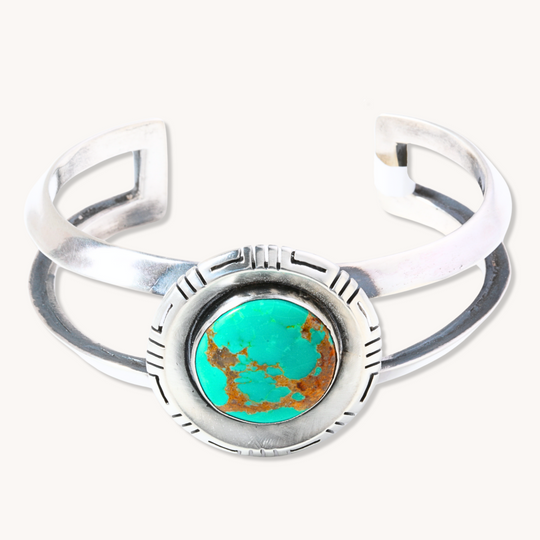 2-Shank Turquoise Shadowbox Bracelet