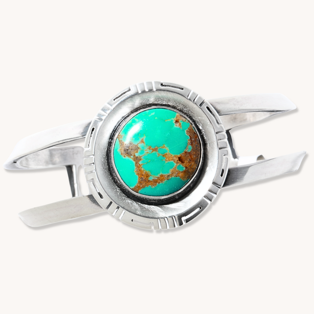 2-Shank Turquoise Shadowbox Bracelet
