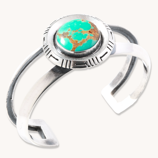 2-Shank Turquoise Shadowbox Bracelet