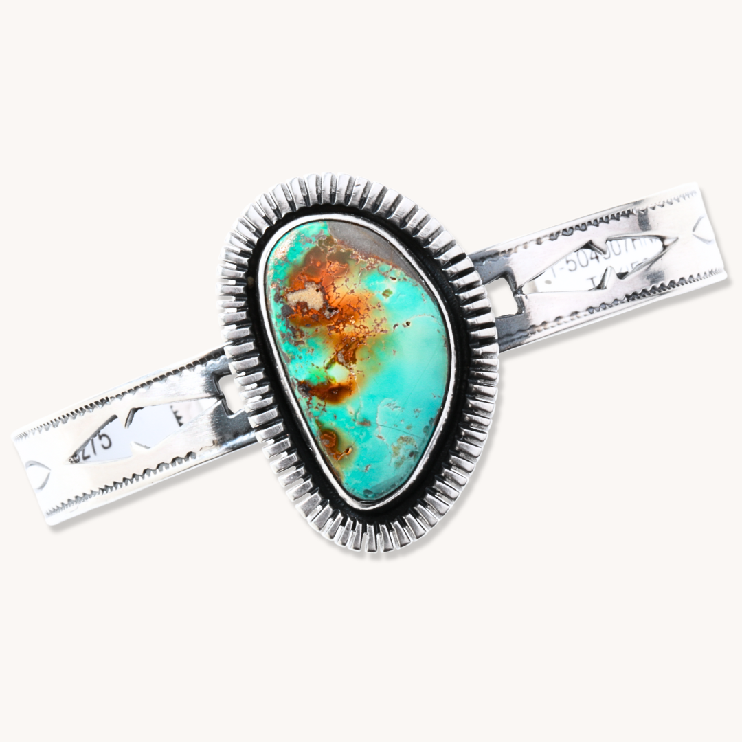 Turquoise Bracelet with Cutout Cuff