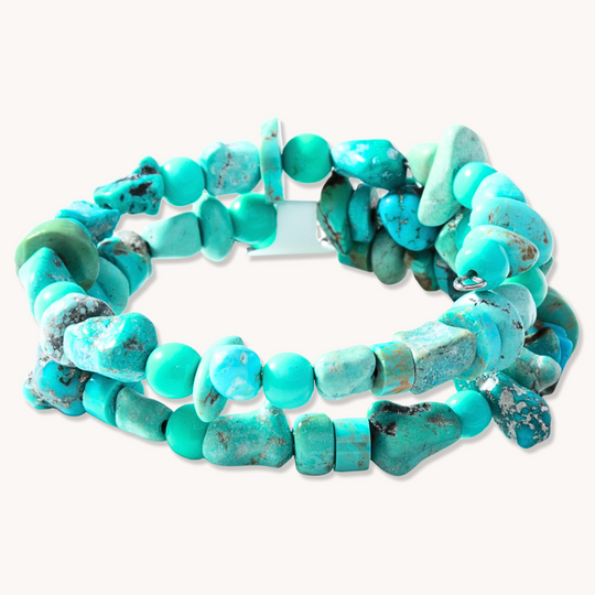 Turquoise Nugget Beads Wrap Bracelet