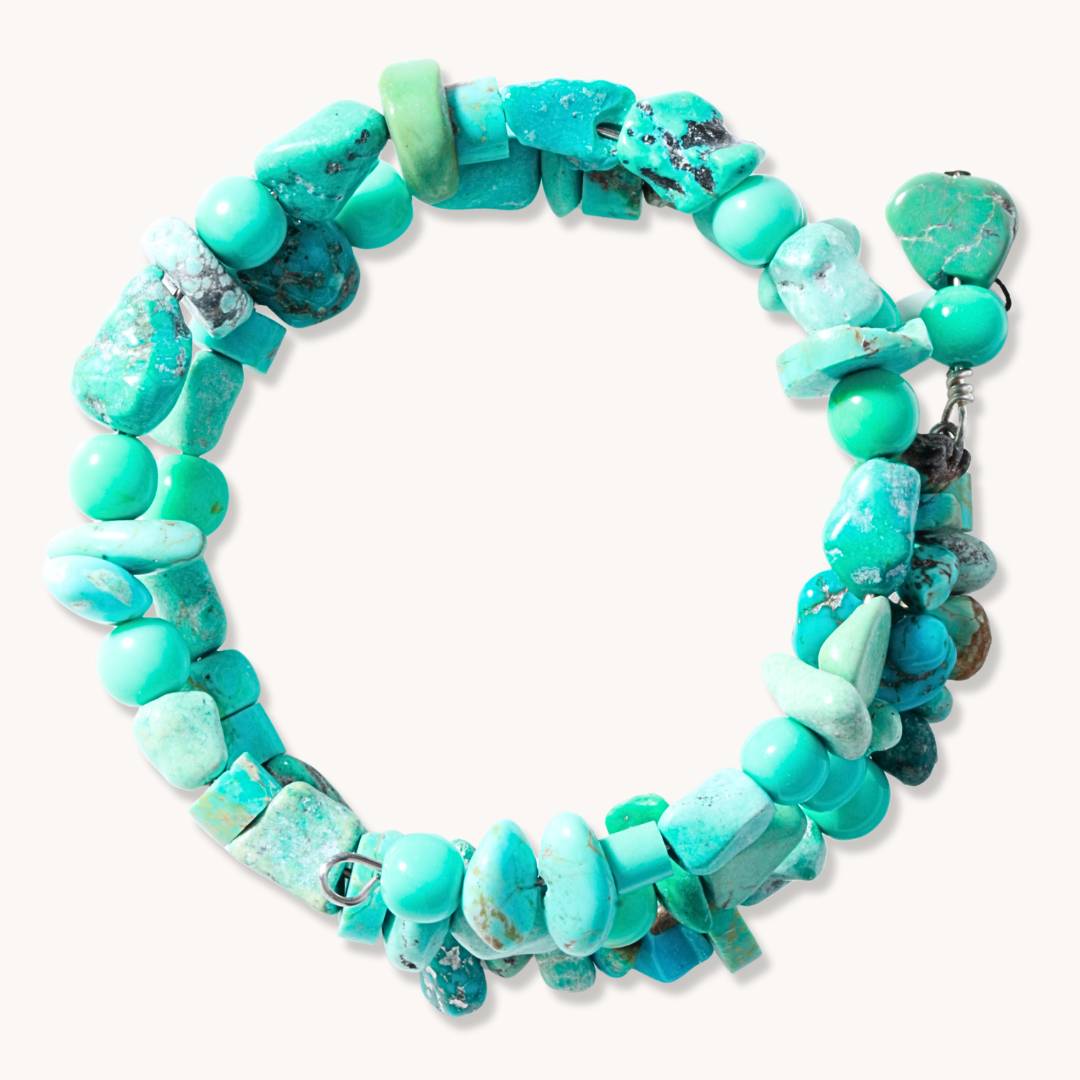 Turquoise Nugget Beads Wrap Bracelet