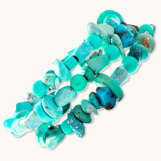 Turquoise Nugget Beads Wrap Bracelet