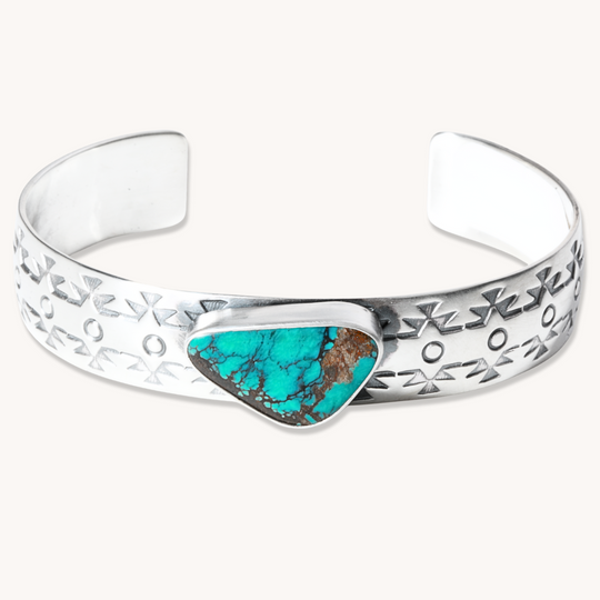 Hand-Stamped Turquoise Cuff Bracelets