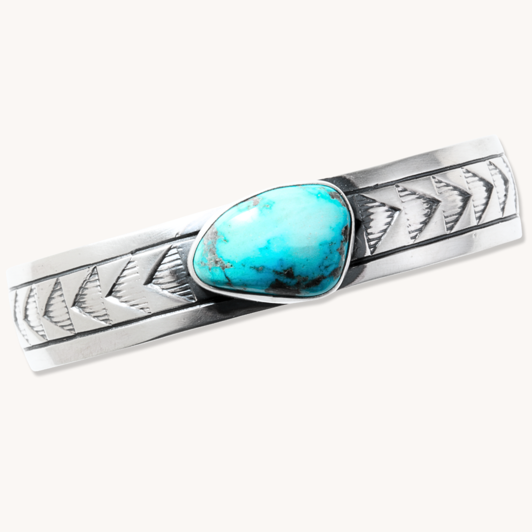 Hand-Stamped Turquoise Cuff Bracelets