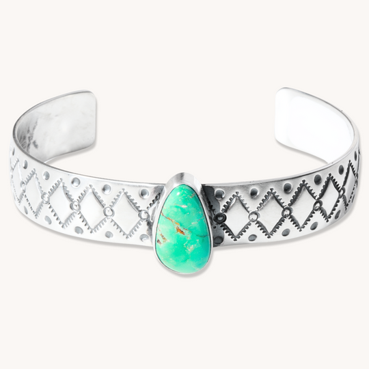 Hand-Stamped Turquoise Cuff Bracelets