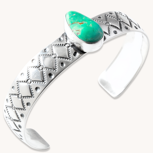 Hand-Stamped Turquoise Cuff Bracelets