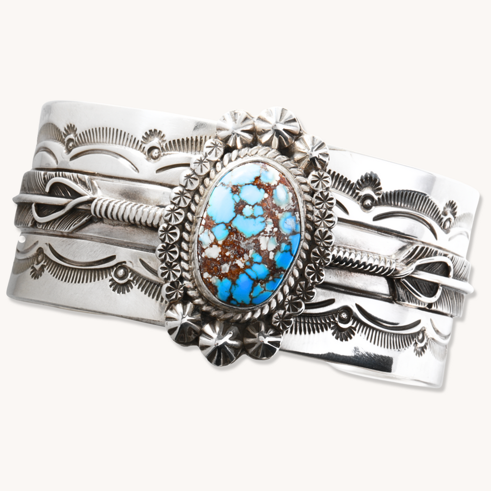 Golden Hills Cuff Bracelet with Feather Accents
