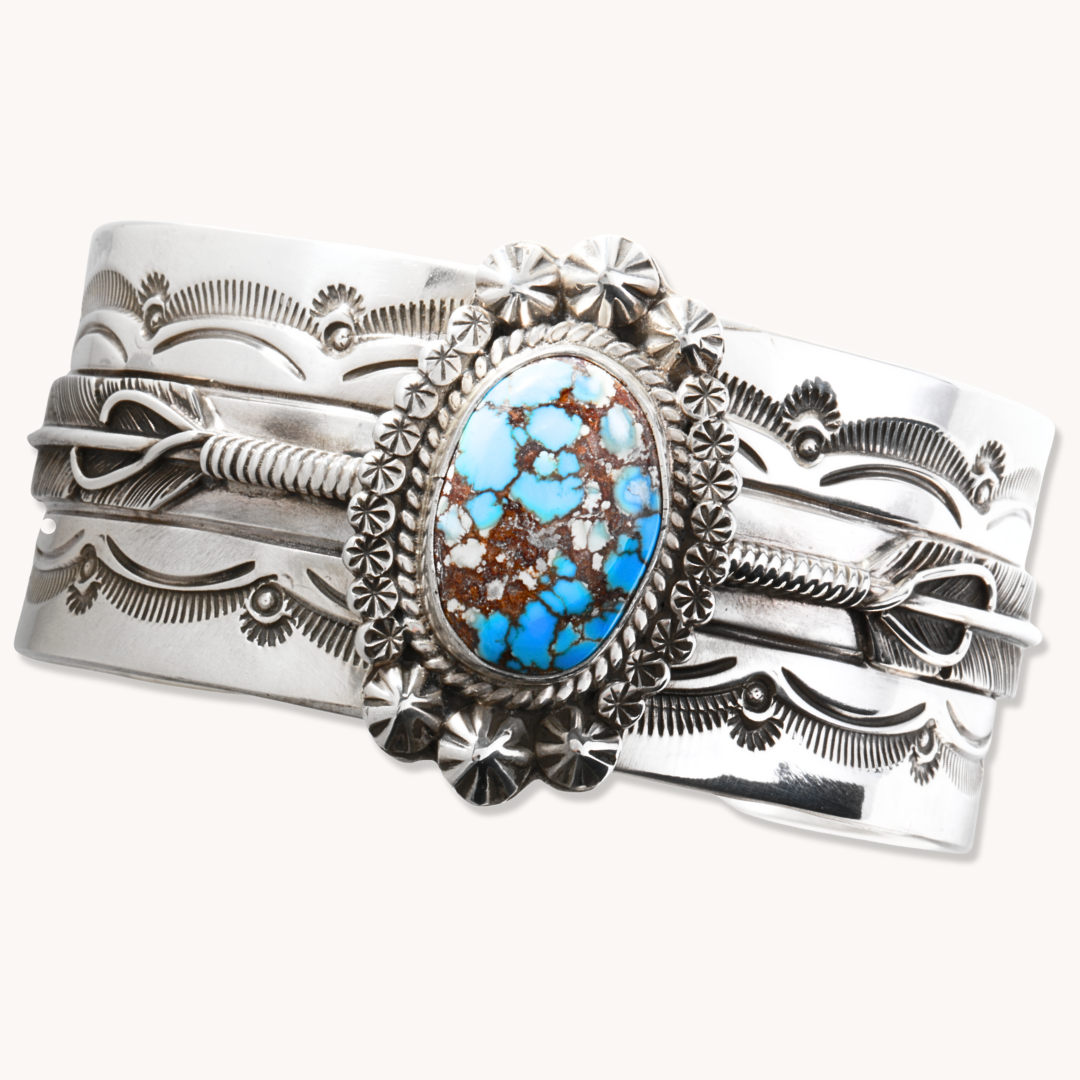 Golden Hills Cuff Bracelet with Feather Accents