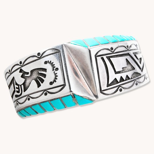 Vintage Kokopelli Inlay bracelet