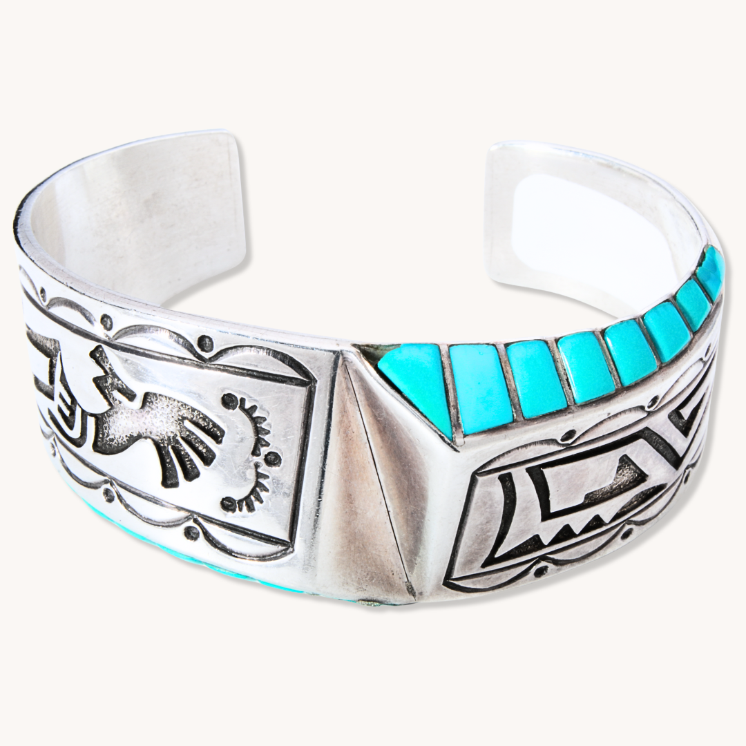 Vintage Kokopelli Inlay bracelet