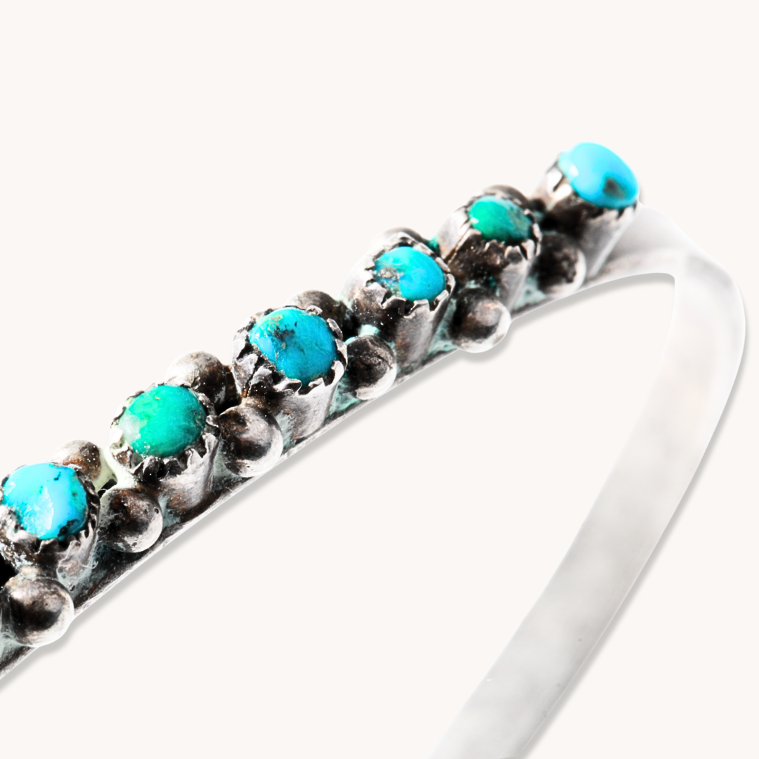 Vintage Dainty Turquoise Row Bracelet