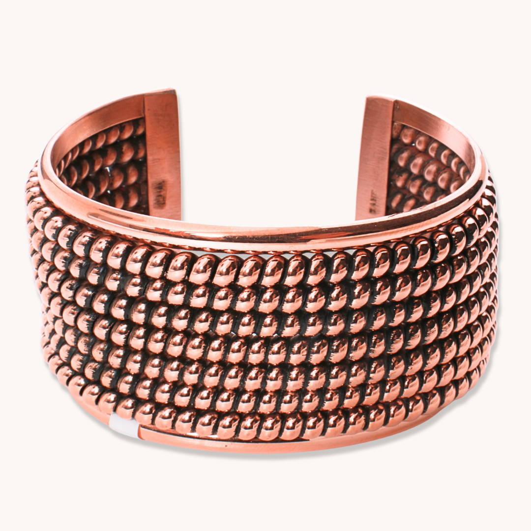 Copper Twist Wire Wide Cuff Bracelet