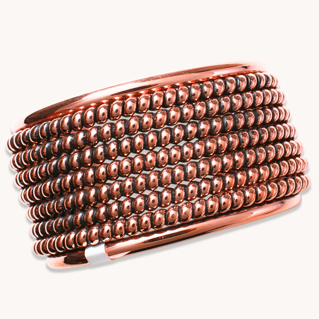Copper Twist Wire Wide Cuff Bracelet