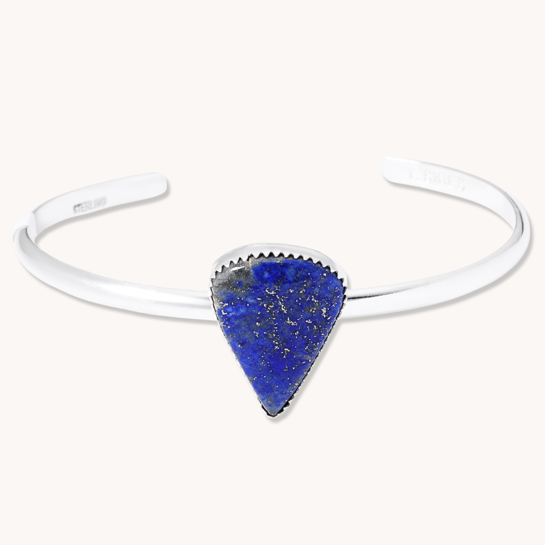 Simple Lapis Cuff Bracelet