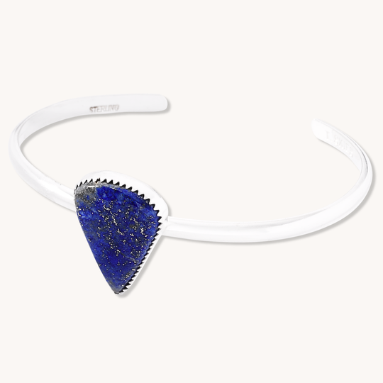 Simple Lapis Cuff Bracelet
