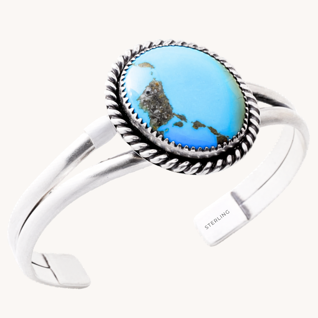 2-Shank Turquoise Cuff Bracelet