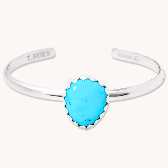 Turquoise Bracelets with Hand-Cut Bezel
