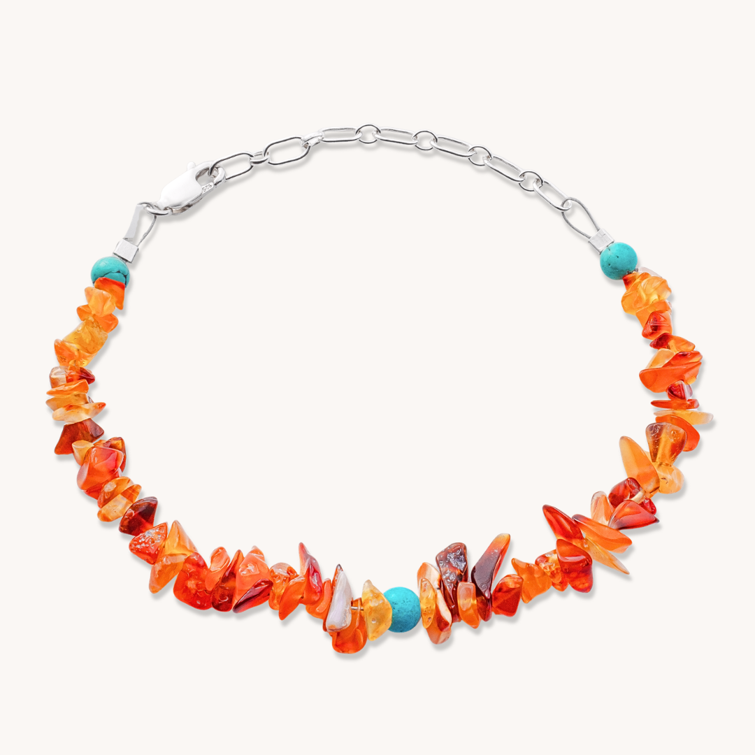 Mexican Fire Opal Beaded Bracelet