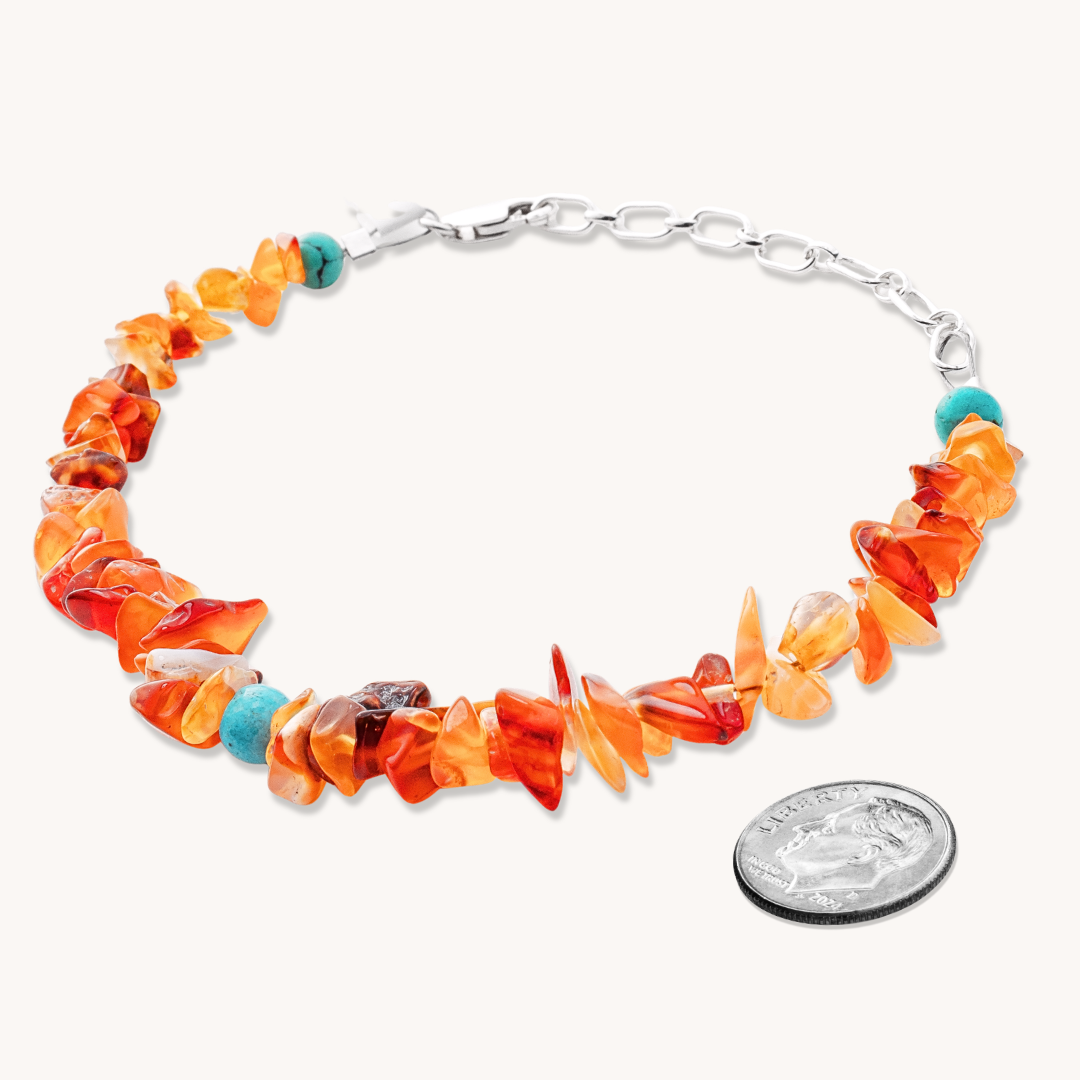 Mexican Fire Opal Beaded Bracelet