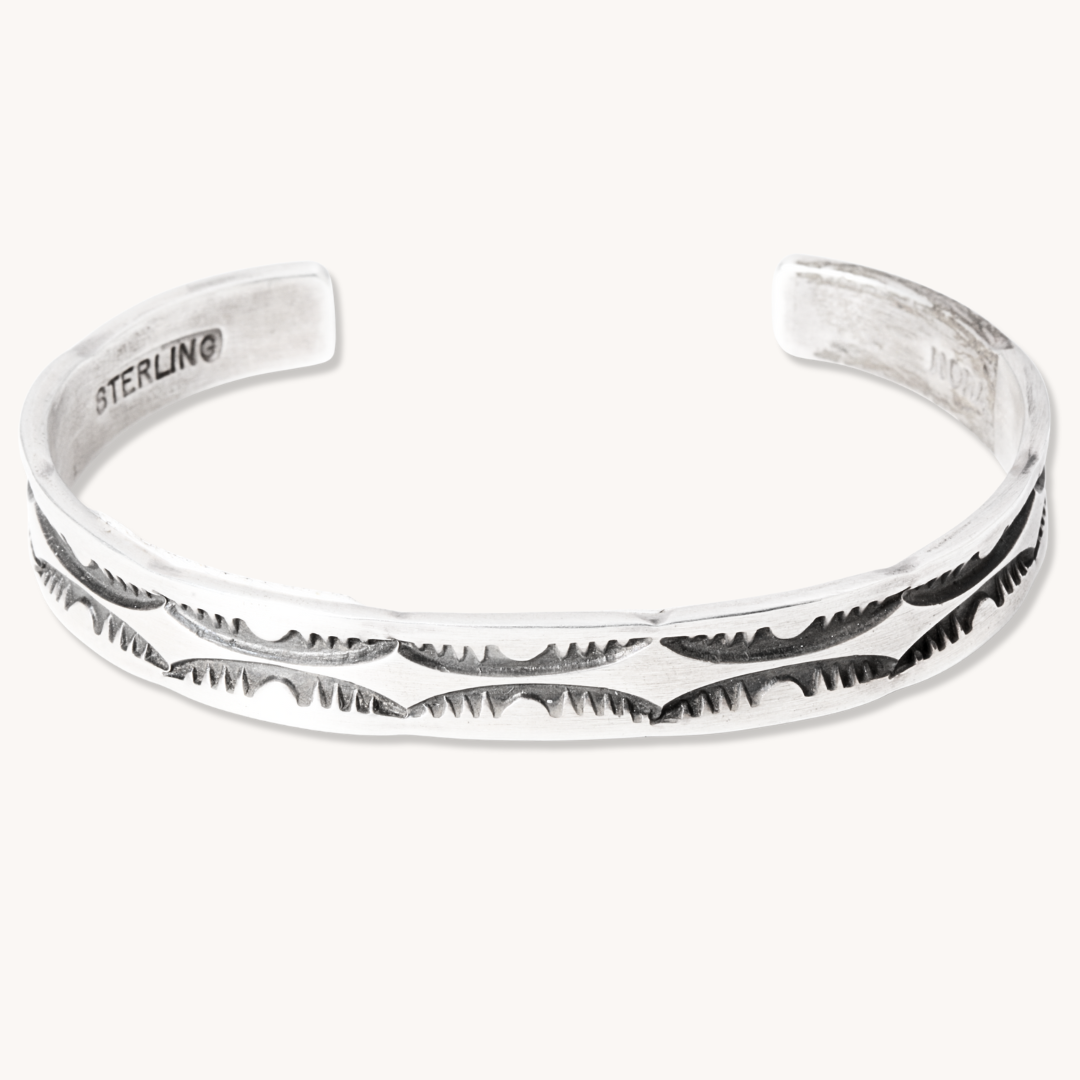Stamped Sterling Silver Stackable Cuff
