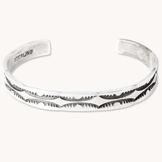 Stamped Sterling Silver Stackable Cuff