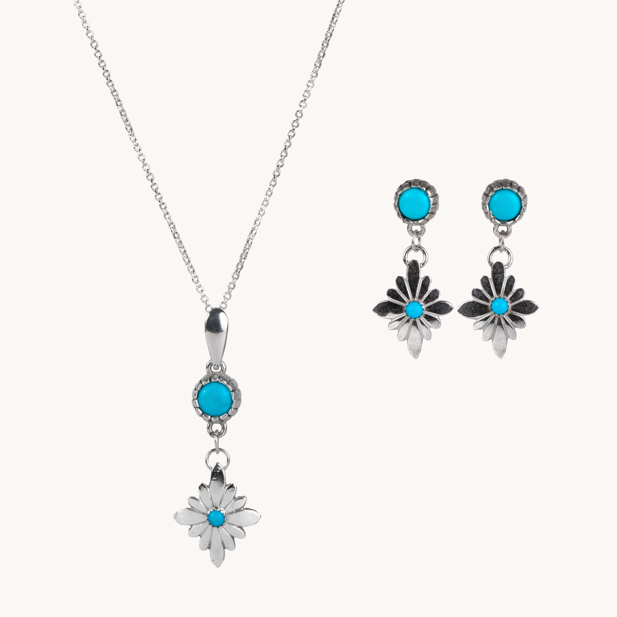 Radiante: Turquoise Stardrop Necklace & Earrings Set