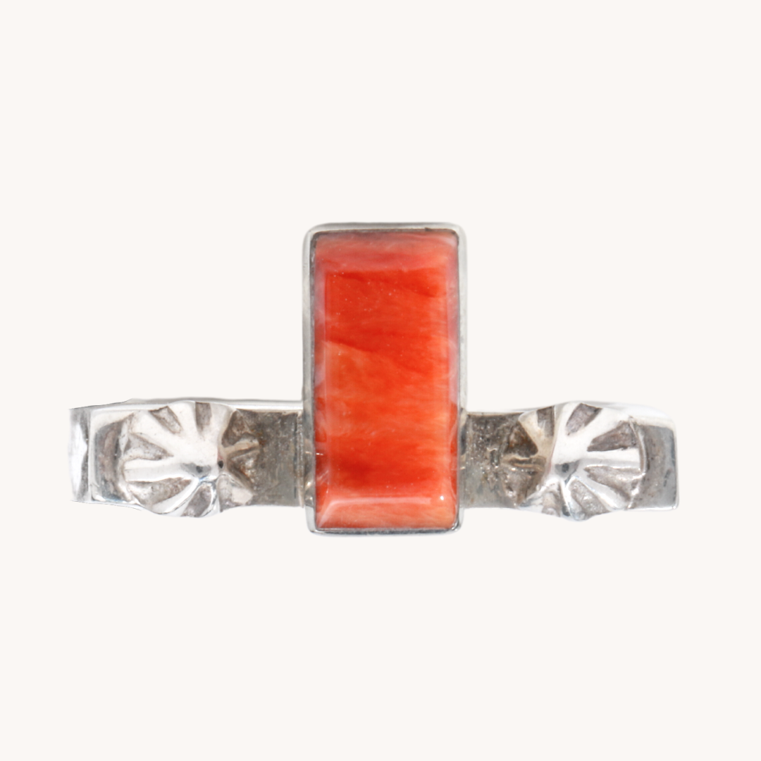 Square Spiny Oyster Statement Ring